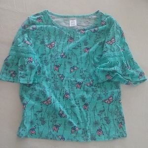 Arizona Jean Co girls butterfly shirt size 16